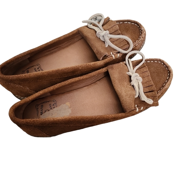 Lucky brand brown suade moccasin loafers - Picture 6 of 8